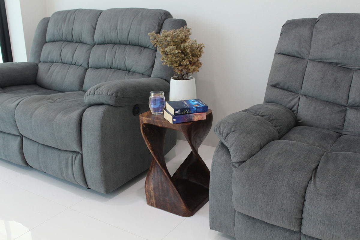 The Luma Square Twist End Table 12 in Sq