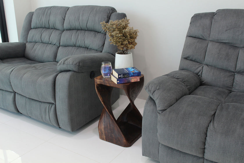 The Luma Square Twist End Table 12 in Sq