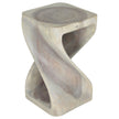 The Luma Square Twist End Table 12 in Sq