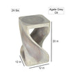 The Luma Square Twist End Table 12 in Sq