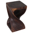 The Luma Square Twist End Table 12 in Sq
