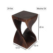 The Luma Square Twist End Table 12 in Sq