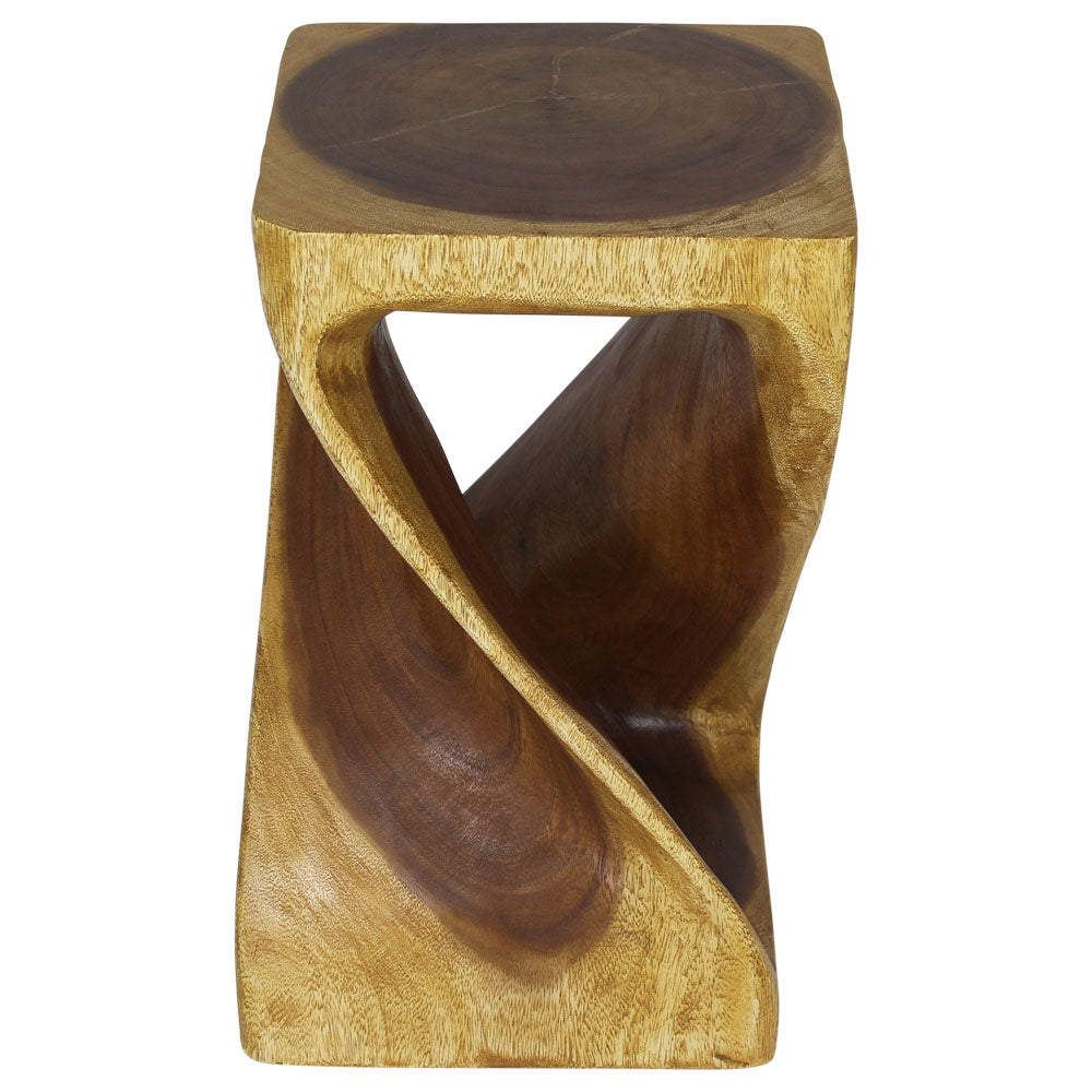 The Luma Square Twist End Table 12 in Sq