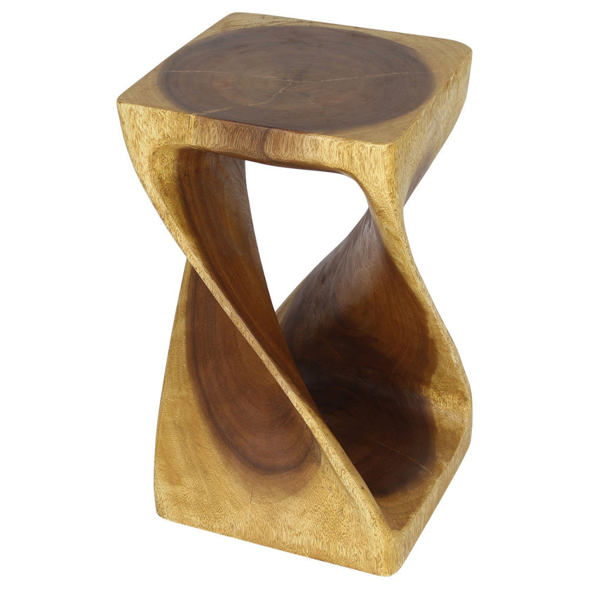 The Luma Square Twist End Table 12 in Sq