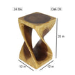 The Luma Square Twist End Table 12 in Sq