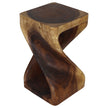 The Luma Square Twist End Table 12 in Sq