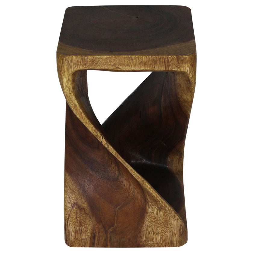 The Luma Square Twist End Table 12 in Sq