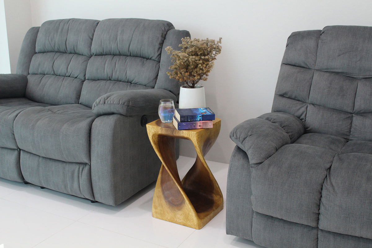 The Luma Square Twist End Table 12 in Sq