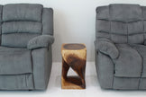 The Luma Square Twist End Table 12 in Sq