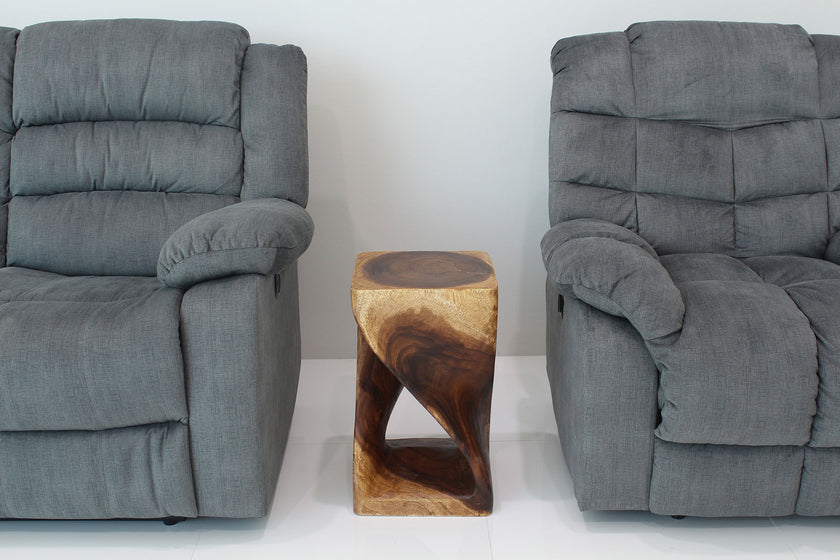 The Luma Square Twist End Table 12 in Sq