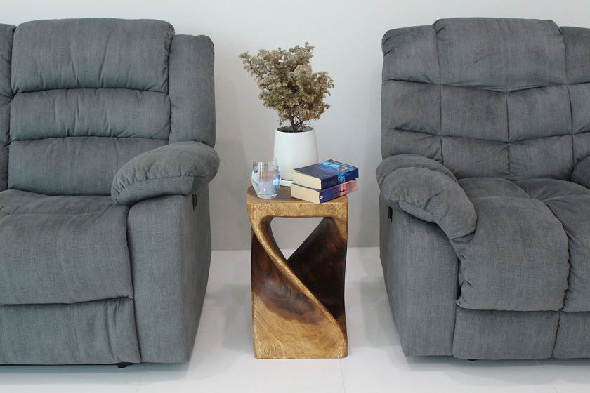 The Luma Square Twist End Table 12 in Sq