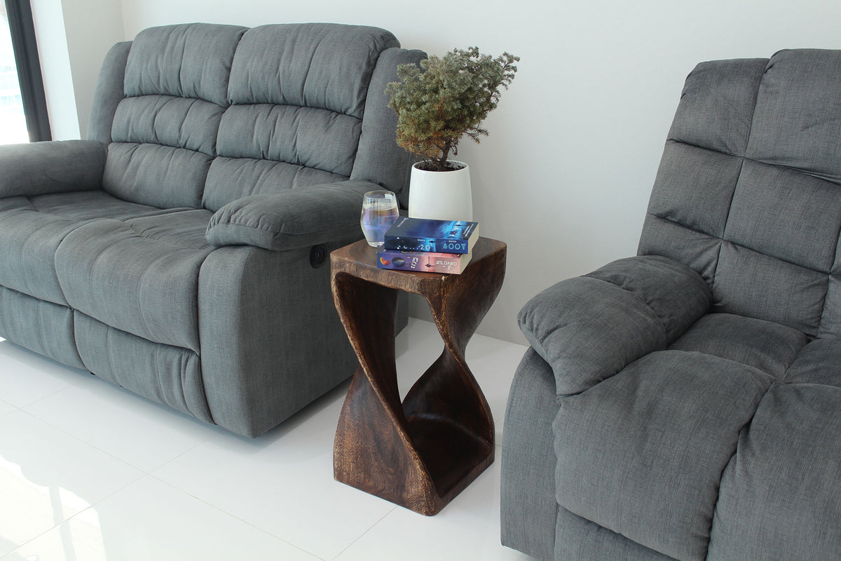 The Luma Square Twist End Table 12 in Sq