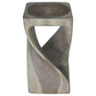 The Luma Square Twist End Table 12 in Sq