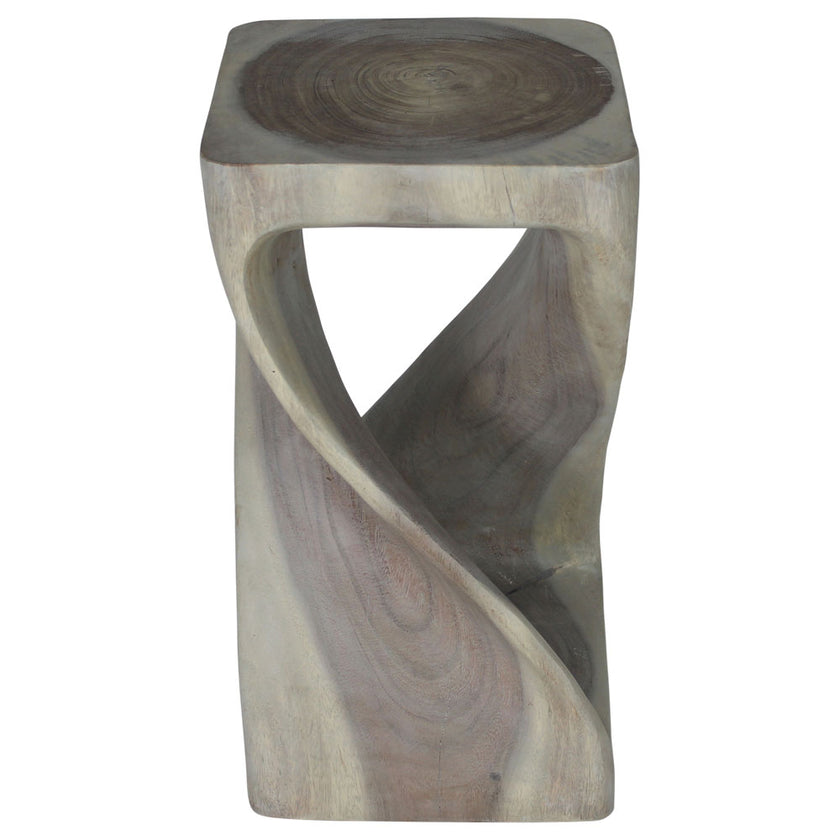 The Luma Square Twist End Table 12 in Sq