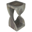 The Luma Square Twist End Table 12 in Sq