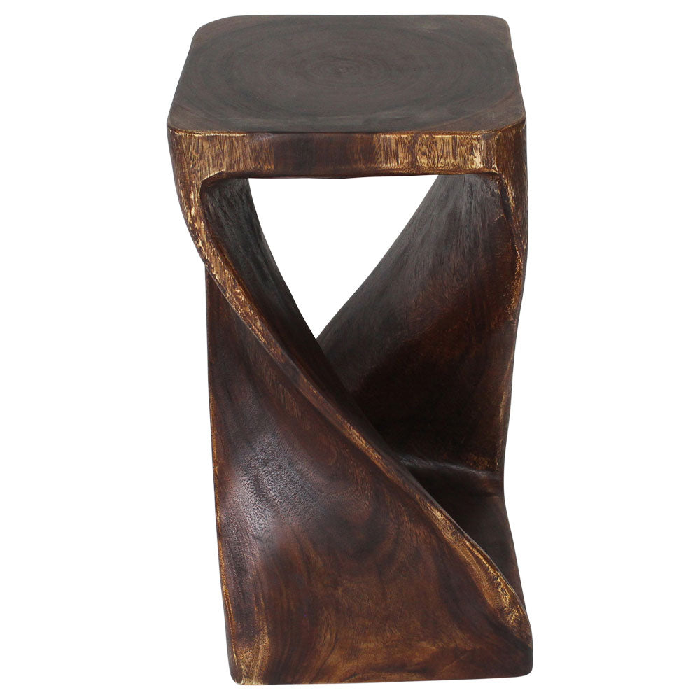 The Luma Square Twist End Table 12 in Sq
