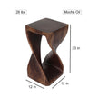 The Luma Square Twist End Table 12 in Sq