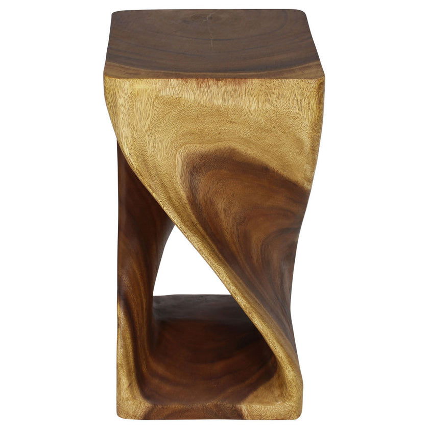 The Luma Square Twist End Table 12 in Sq