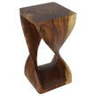 The Luma Square Twist End Table 12 in Sq