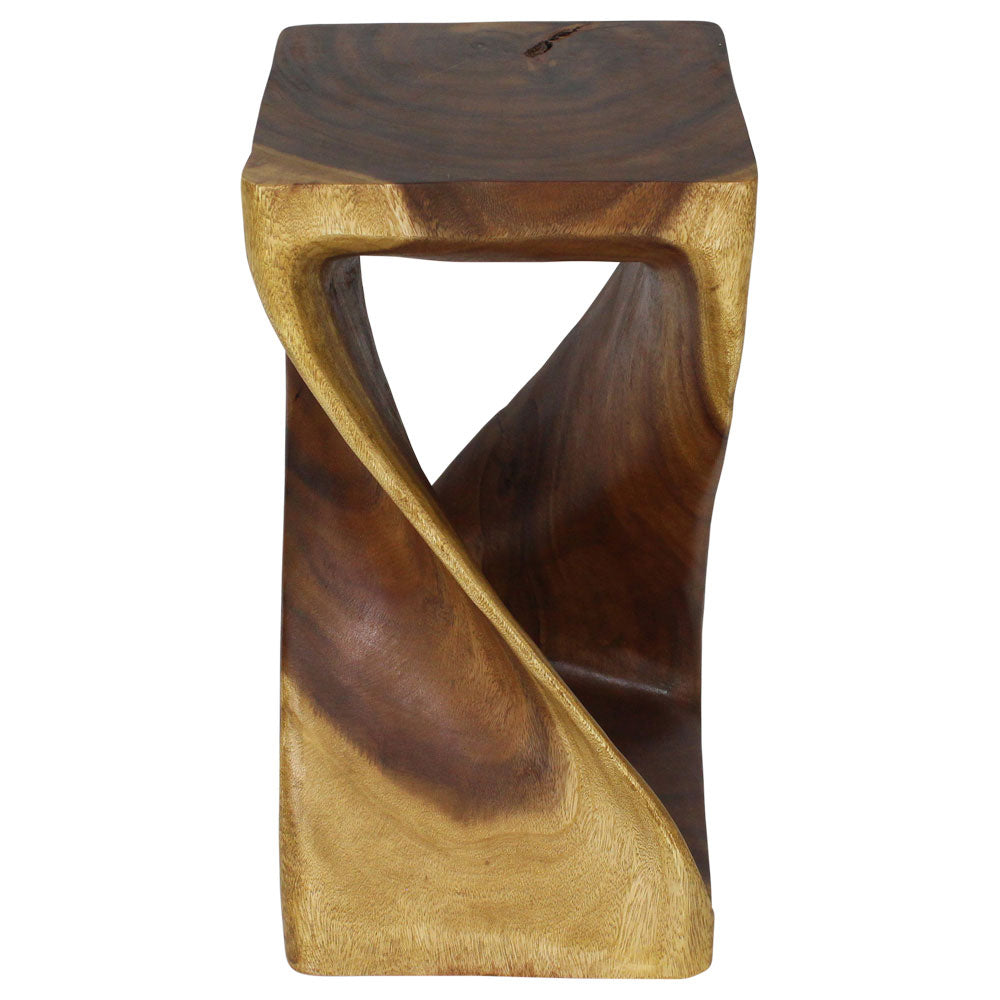 The Luma Square Twist End Table 12 in Sq