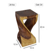 The Luma Square Twist End Table 12 in Sq