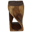 The Luma Square Twist End Table 12 in Sq