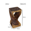 The Luma Square Twist End Table 12 in Sq