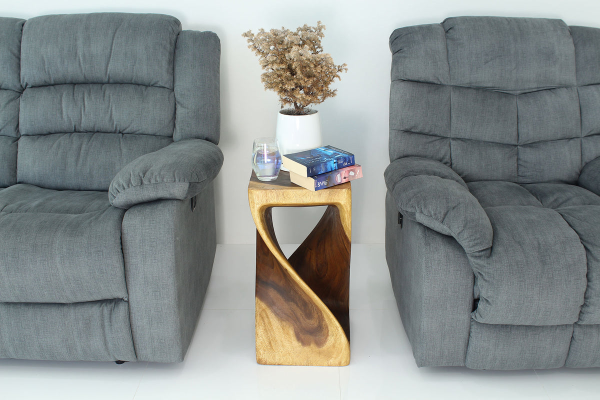 The Luma Square Twist End Table 12 in Sq