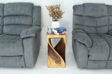 The Luma Square Twist End Table 12 in Sq
