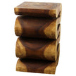 Talen Snake Twist End Table 12 x 14 x 20 in H Oak