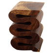 Talen Snake Twist End Table 12 x 14 x 20 in H Walnut