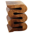 Talen Snake Twist End Table 12 x 14 x 20 in H Walnut