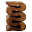 Talen Snake Twist End Table 12 x 14 x 20 in H Walnut