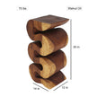Orenza Snake End Table 12 x 14 x 30 in H Walnut