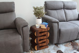 Talen Snake Twist End Table 12 x 14 x 20 in H Walnut
