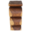 Orenza Snake End Table 12 x 14 x 30 in H Walnut