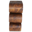 Orenza Snake End Table 12 x 14 x 30 in H Walnut