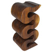 Orenza Snake End Table 12 x 14 x 30 in H Walnut