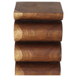 Talen Snake Twist End Table 14 x 14 x 20 in H Walnut