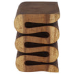 Talen Snake Twist End Table 14 x 14 x 20 in H Walnut