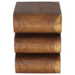 Talen Snake Twist End Table 14 x 14 x 20 in H Walnut
