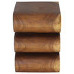 The Talen Snake Twist Solid Wood End Table 14 x 14 x 20 in H Walnut