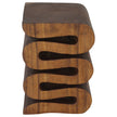 Talen Snake Twist End Table 14 x 14 x 20 in H Walnut