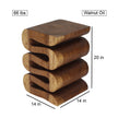 Talen Snake Twist End Table 14 x 14 x 20 in H Walnut