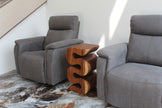 Orenza Snake End Table 12 x 14 x 25 in H Walnut