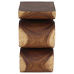 Orenza Snake End Table 12 x 14 x 25 in H Walnut