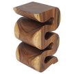Orenza Snake End Table 12 x 14 x 25 in H Walnut
