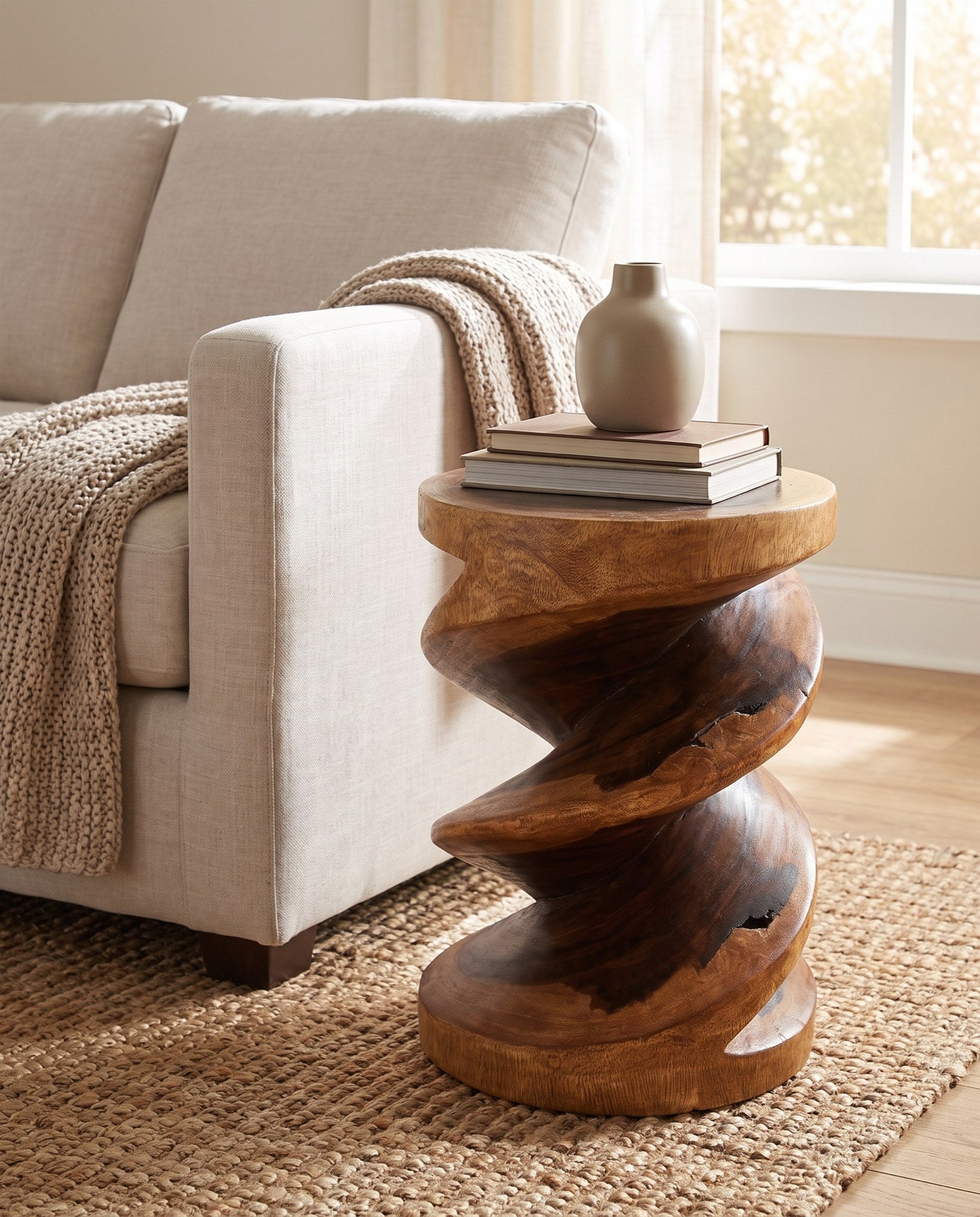 Saetta Spiral Zigzag Side Table