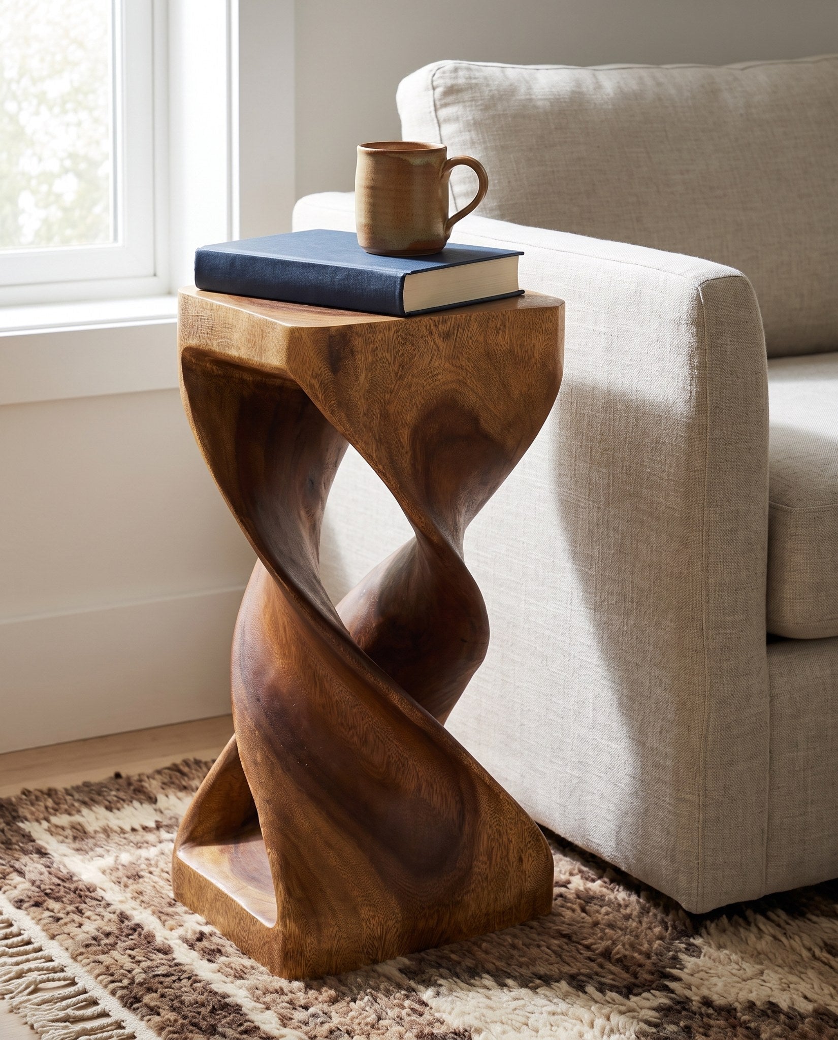 Doppio Rectangular Double Twist Side Table