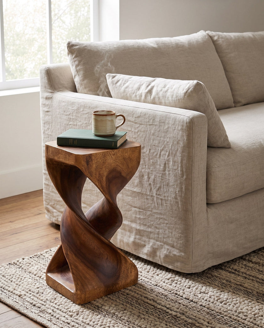 Doppio Rectangular Double Twist Side Table